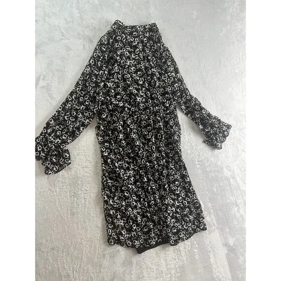 J. Crew Mercantile Blossom Print Dress – Black & White – Size M - Picture 3 of 10